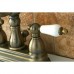 Kingston Brass KB1603PL Heritage 4-Inch Centerset Lavatory Faucet with Porcelain Lever Handle  Vintage Brass - B001PP1VGQ
